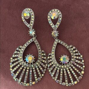 Elegant Silver and Gold Drop Earrings